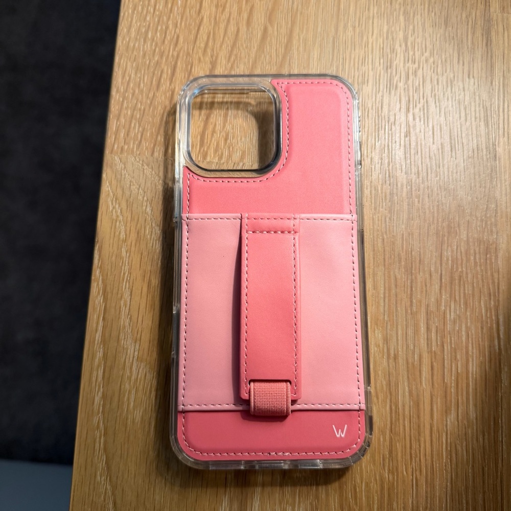 BRAND NEW coral + pink walli case